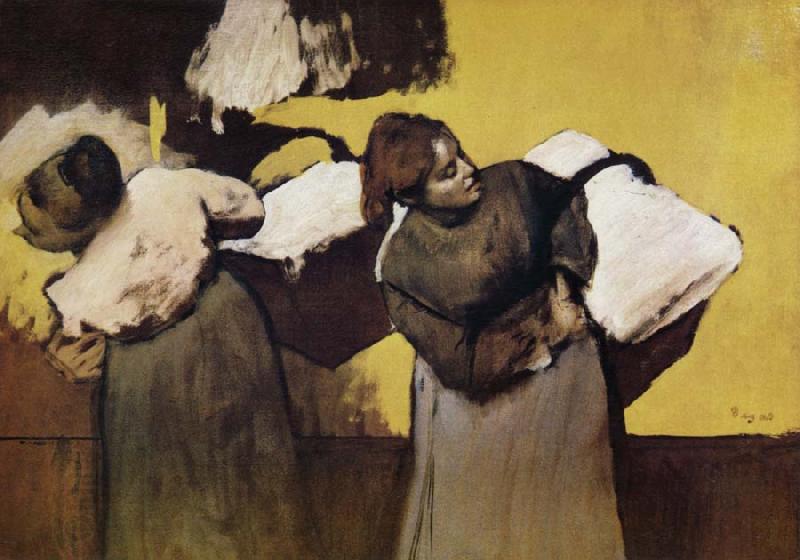 Edgar Degas Two Laundryman China oil painting art